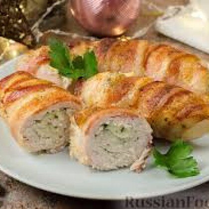 Рулетик куриный с сыром