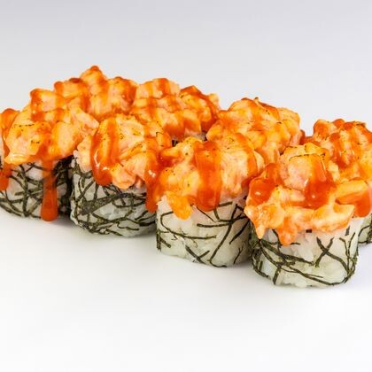 Острый ролл с креветкой