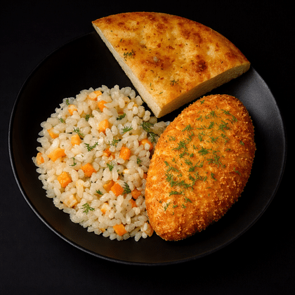 Котлета рыбная с рисом