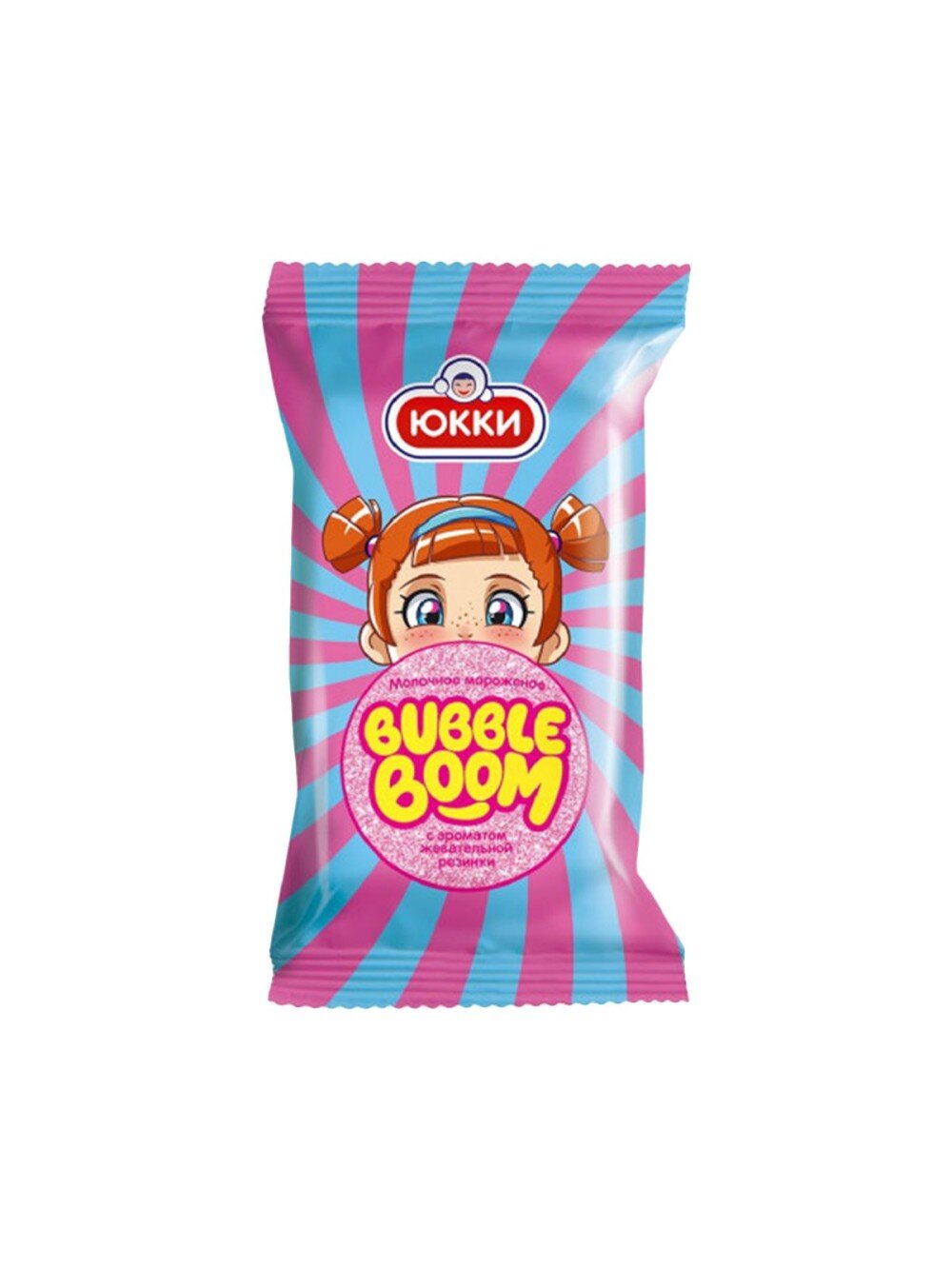 Мороженое молочное ЮККИ Bubble Boom с ароматом жевательной резинки 50 гр
