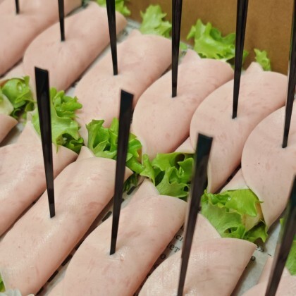 Рулетики из ветчины