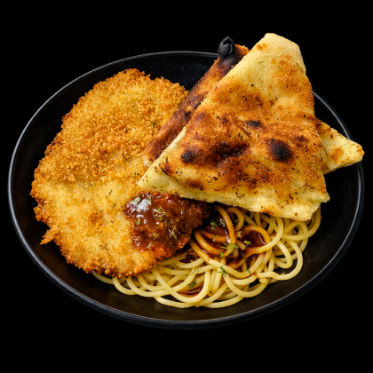 Спагетти с Хрустящим цыпленком