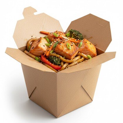 Вок с Лососем по Тайски