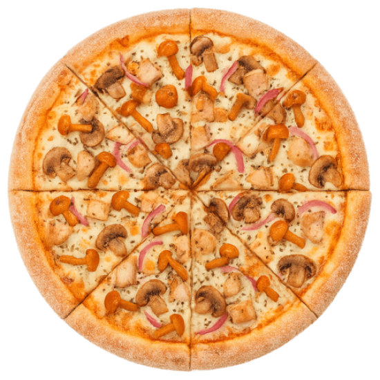 Пицца «Опята и курица»