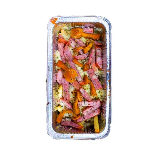 Фри «Сheesy» с колбасками и грибами