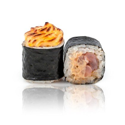 Запеченный ролл с креветкой