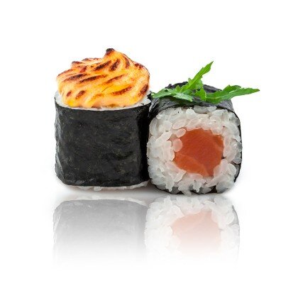 Запеченный ролл с лососем