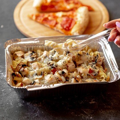 Паста «Цыпленок и грибы»