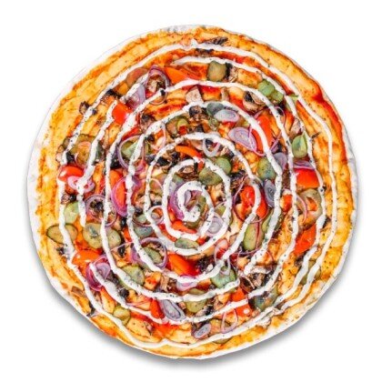 Пицца Грибы и томаты 25 см