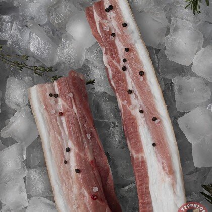 Субпродукты мясные обработанные "Межсосковая часть свиная" охлажденные