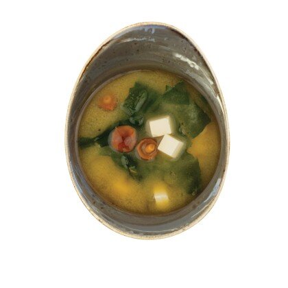 Суп Мисо с грибами Намеко и сыром Тофу