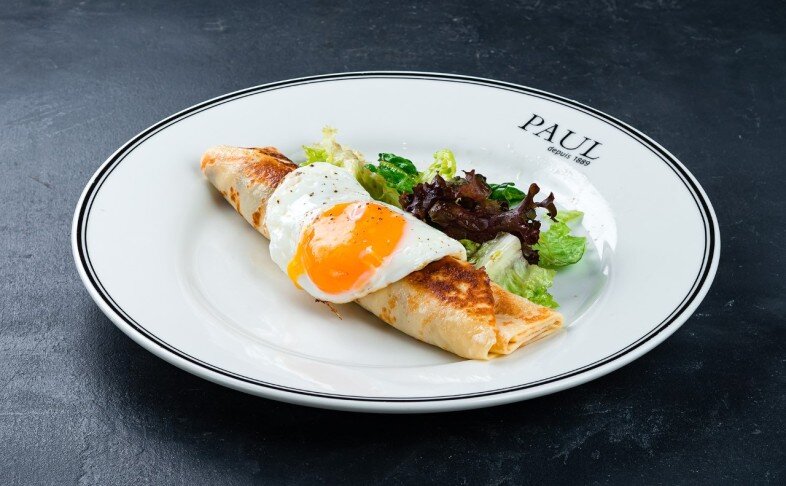 Крепе с ветчиной и яйцом