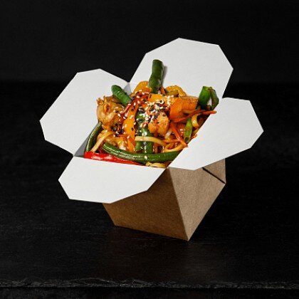 Удон с цыплёнком терияки