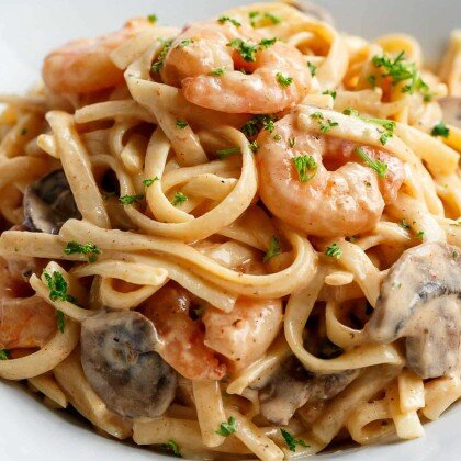 Паста с креветками