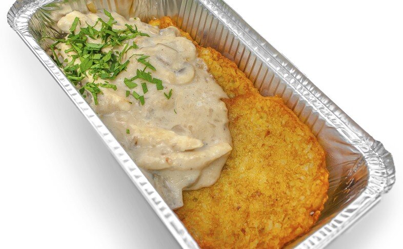 Драники с курицей