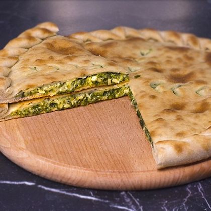 Пирог со шпинатом и сыром моцарелла