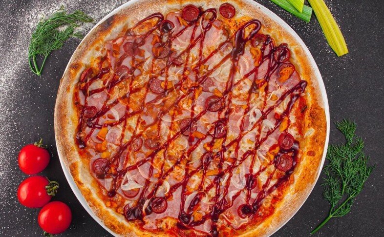 Пицца «Опята барбекю»