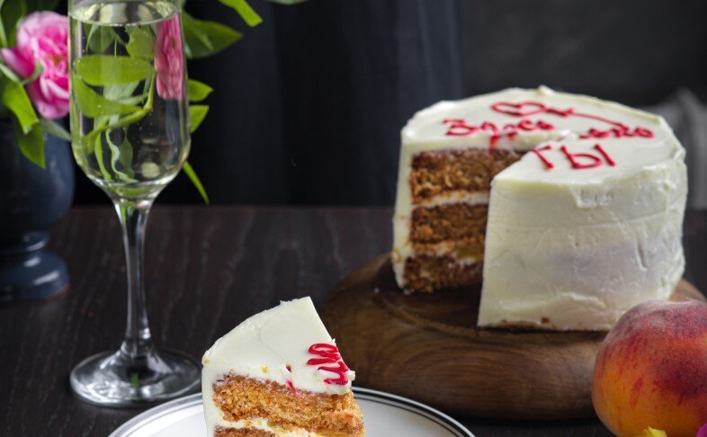 Бенто-торт "Ванильный" с абрикосом