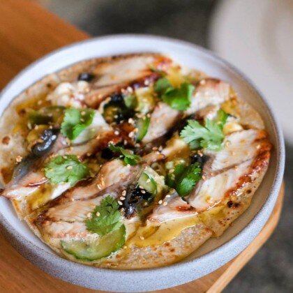 Роти угорь, яблочный унаги, васаби