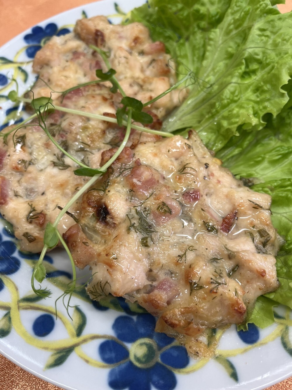 Куриные оладьи с беконом