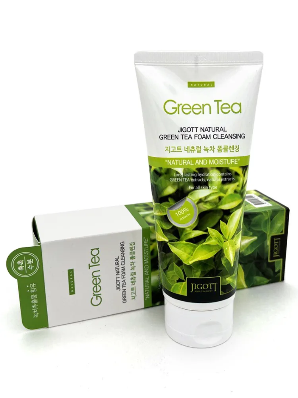 Пенка для умывания JIGOTT ЗЕЛЕНЫЙ ЧАЙ JIGOTT Natural GREEN TEA Foam Cleansing,