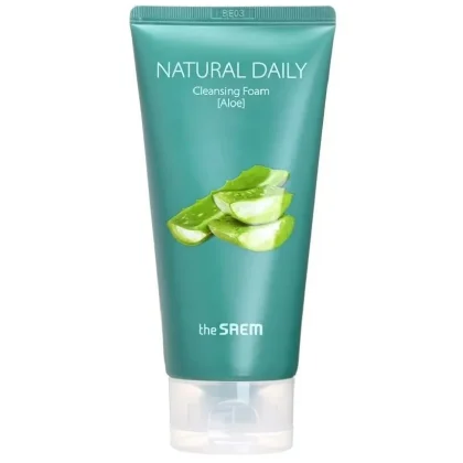 THE Saem Natural Daily Cleansing Foam Aloe пенка для лица с экстрактом алоэ