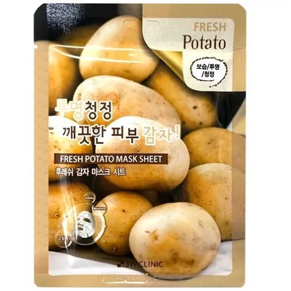 Тканевая маска с картофелем 3W Clinic Fresh Potato Mask Sheet
