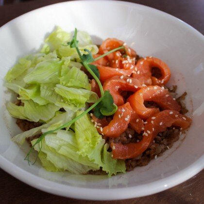 Гречневая каша с лососем