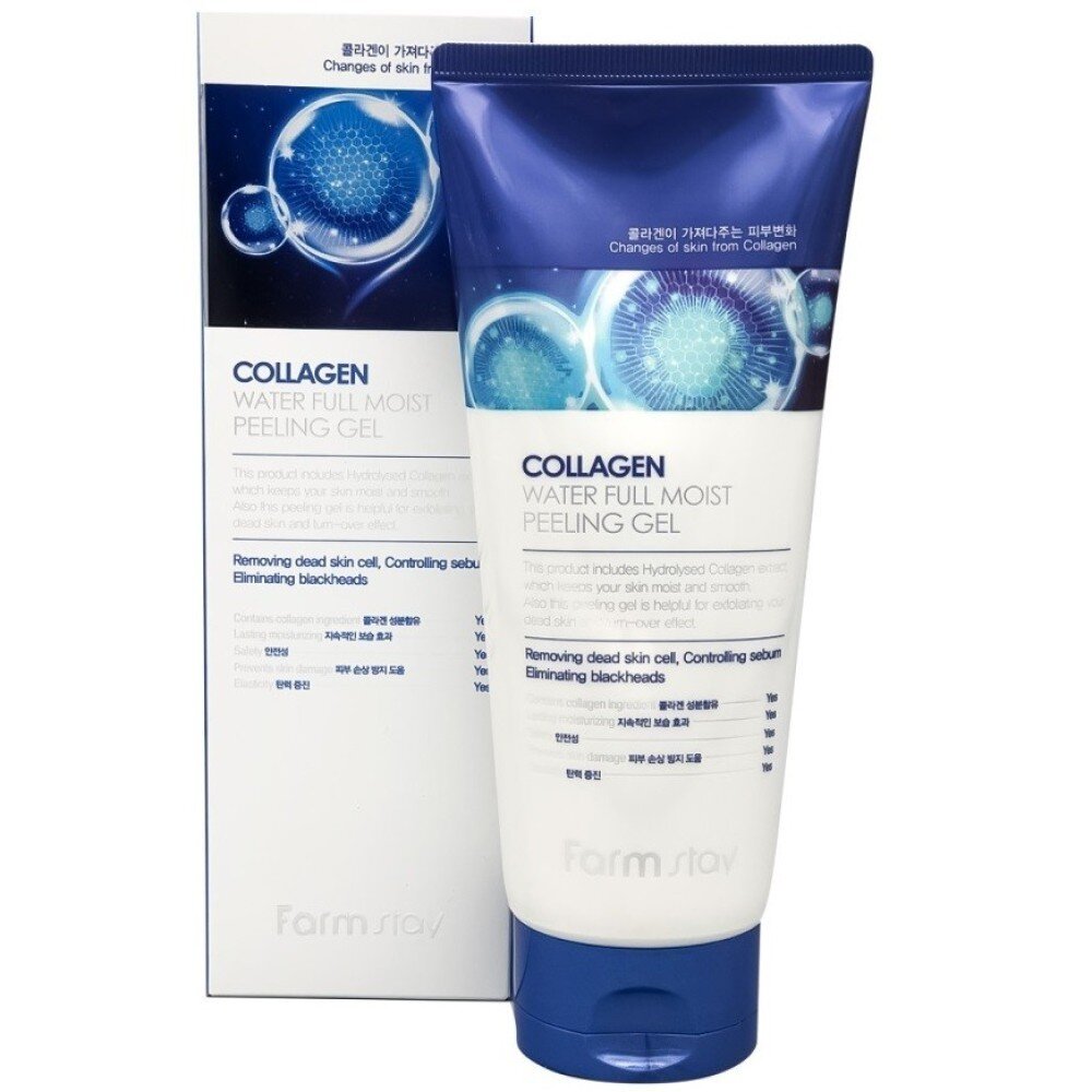 Коллагеновый пилинг-скатка Farmstay Collagen Water Full Moist Peeling Gel