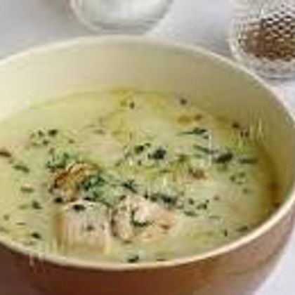 Английский куриный суп с сыром