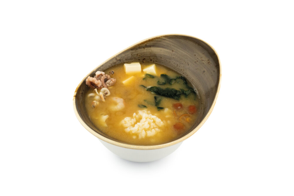 Ланч Суп Мисо с морепродуктами и рисом