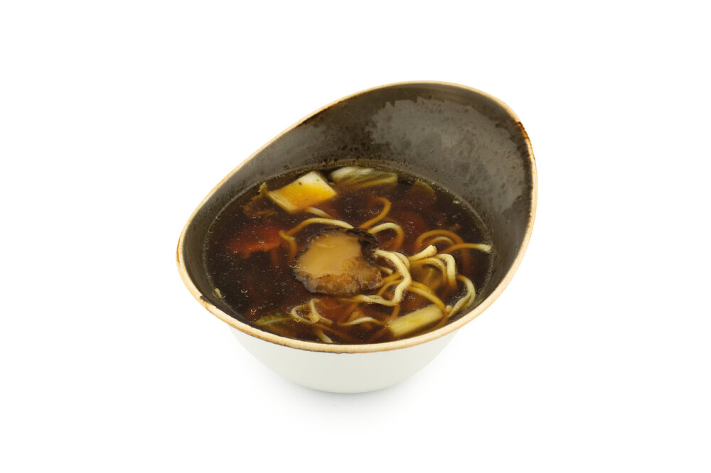 Ланч Куриный суп с лапшой и грибами Шиитаке