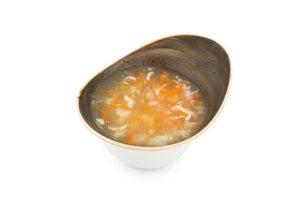 Ланч Суп с морским окунем и креветками