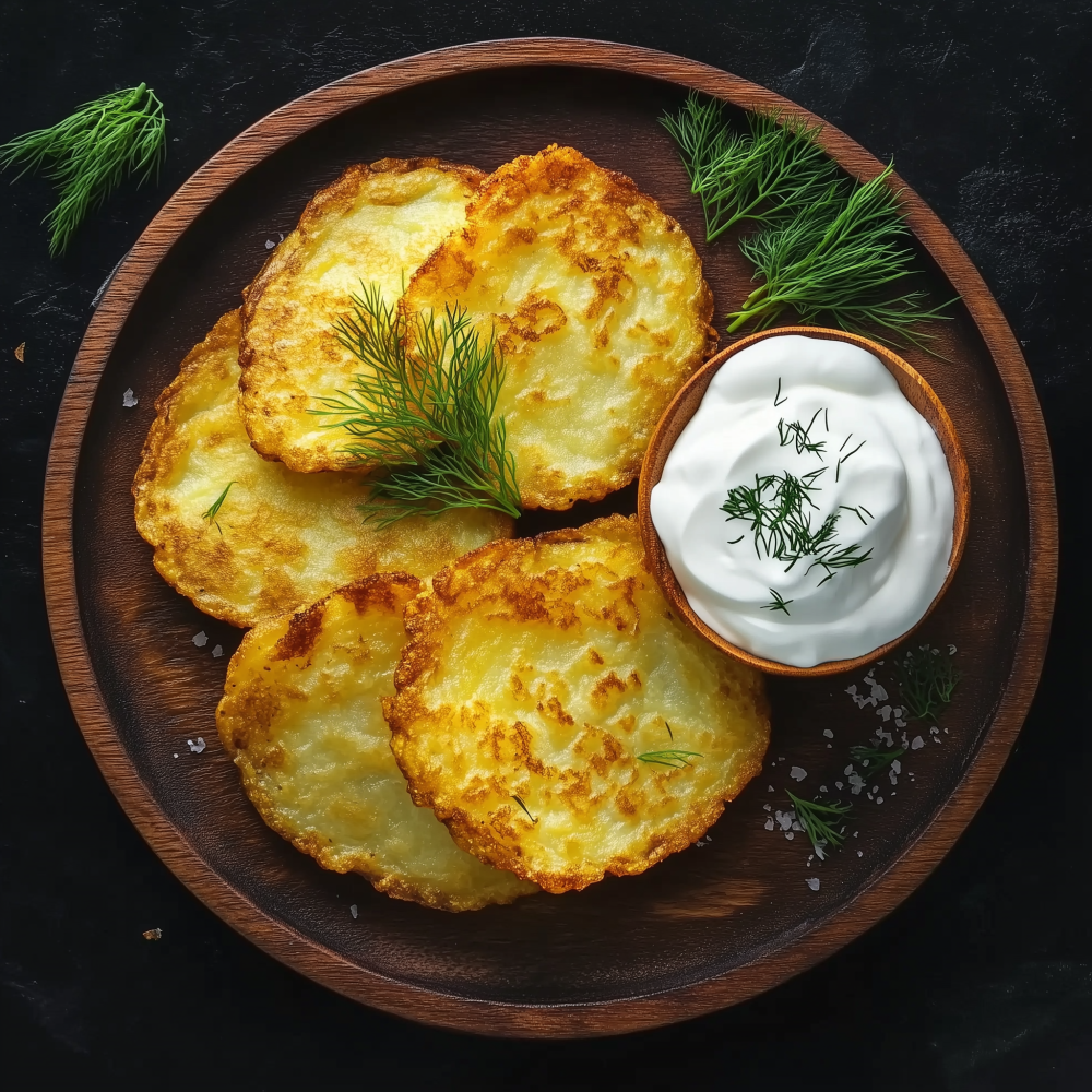 Драники со сметаной