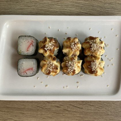 Мини-ролл «Запечённый» с крабом