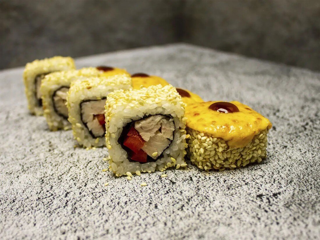 Запеченные суши заказать на дом