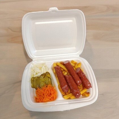 Фри с колбаской гриль