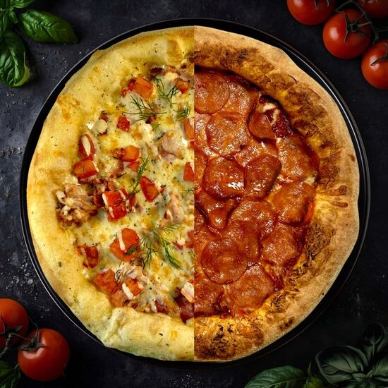 Пицца из половинок