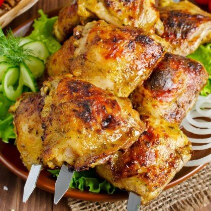 Шашлык из куриного бедра