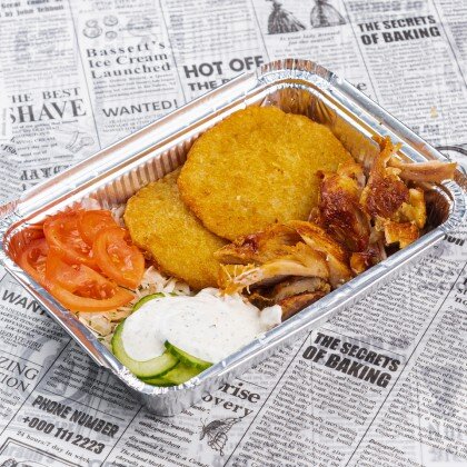 Мясо птицы гриль с драниками