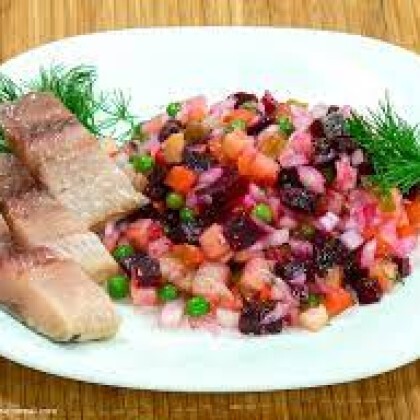 Винегрет овощной с филе сельди