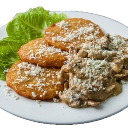 Драники с курицей