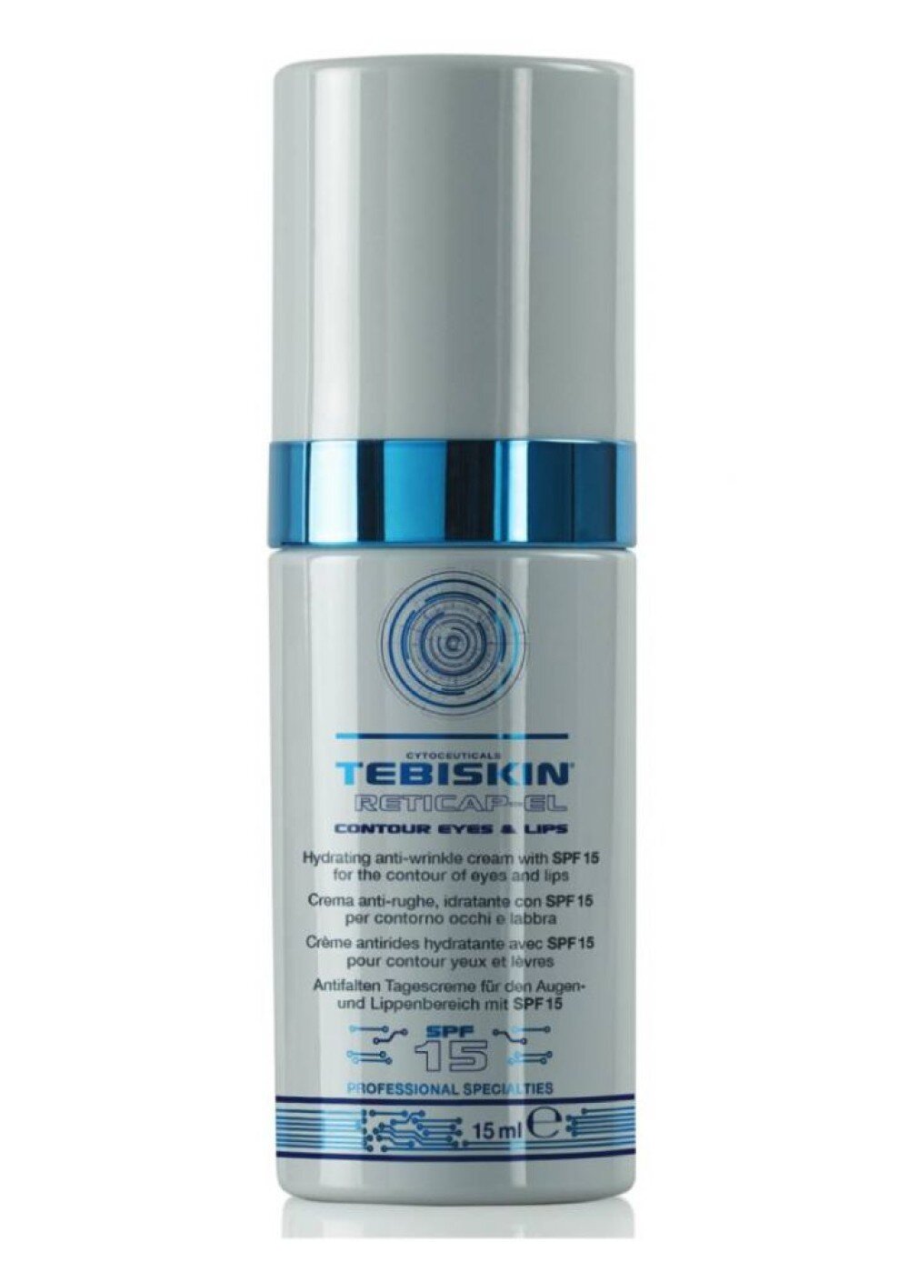 Tebiskin Reticap-EL Contour Eyes And Lips Cream SPF 15. Дневной крем от морщин SPF15 для контура глаз и губ с чистым ретинолом