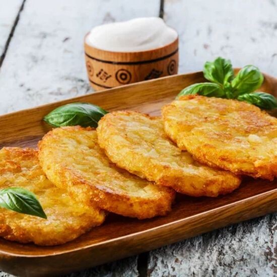 Драники со сметаной