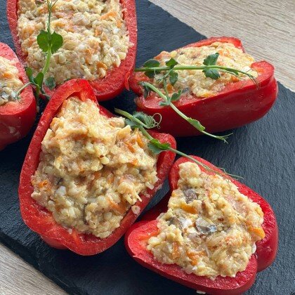 Перец фаршированный булугуром заморозка/готовые