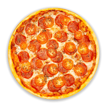Пицца "Пепперони с томатом"