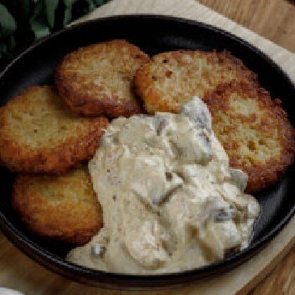 Драники со Свининой и Грибами