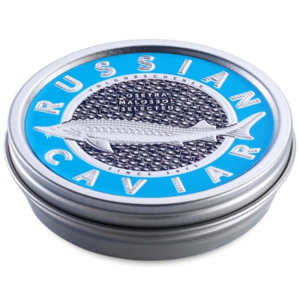 Чёрная осетровая икра сорта Selected RUSSIAN CAVIAR