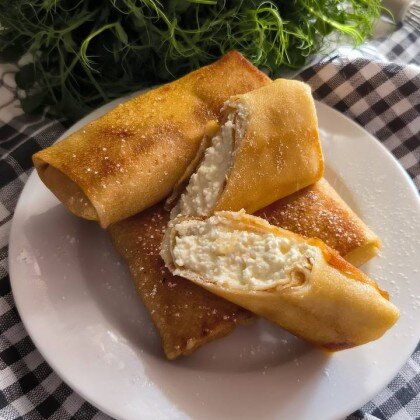 Блины с творогом