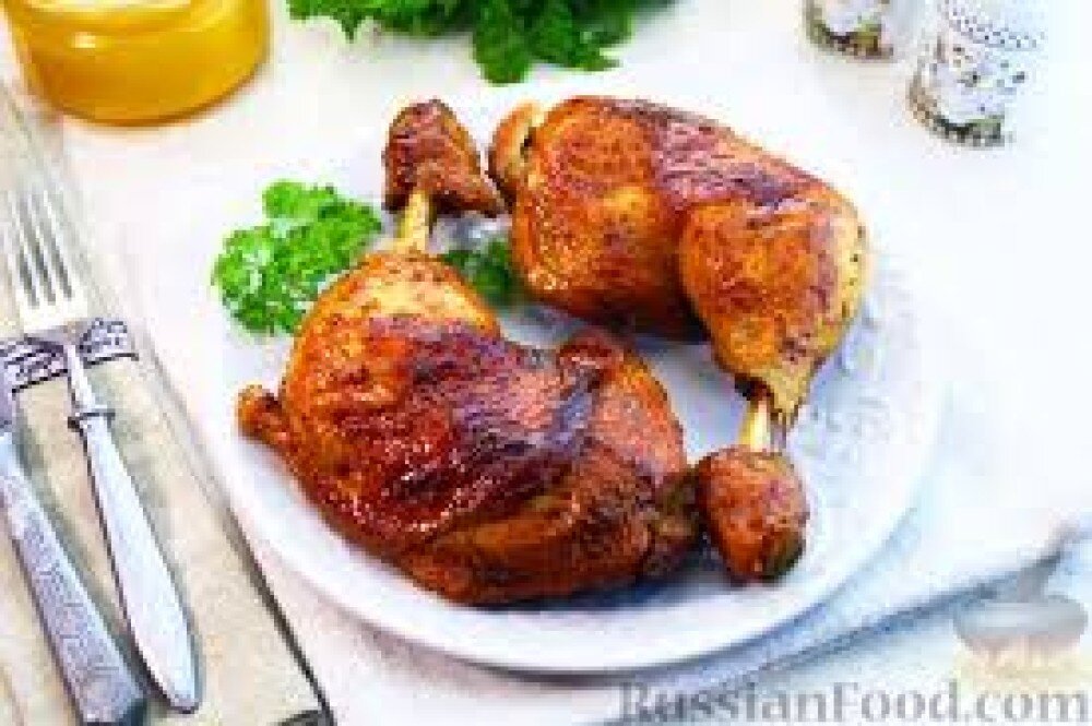 Окорочка, маринованные жаренные